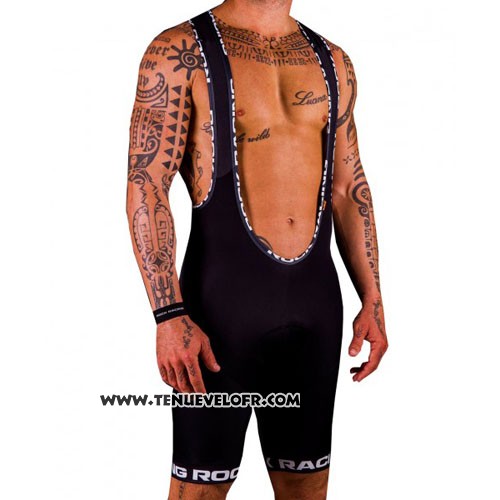 2016 Maillot Ciclismo Rock Racing Marron et Blanc Manches Courtes et Cuissard
